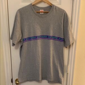 Supreme Gray T-Shirt with Purple Accents